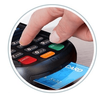 Accepts Credit Cards for payment processing